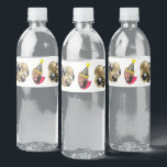 Funny Foto 30th Birthday Waterfles Etiket<br><div class="desc">Eenvoudig modern 30th Birthday Foto Black Gold-ontwerp. U kunt foto gemakkelijk veranderen, en als u op Klik gaat om verder aan te passen kunt u het Pet van de Dagen van de Verjaardag bewegen aangezien het voor u werkt. Overeenkomende producten zijn te vinden in het 30e Collectie op de geboorte....</div>