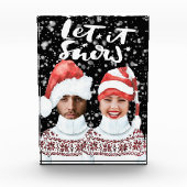 Funny Foto op maat gemaakt kerstfeest laat het sne (Voorkant)