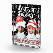 Funny Foto op maat gemaakt kerstfeest laat het sne (Rechts)