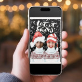 Funny Foto op maat gemaakt kerstfeest laat het sne Feestdagenkaart