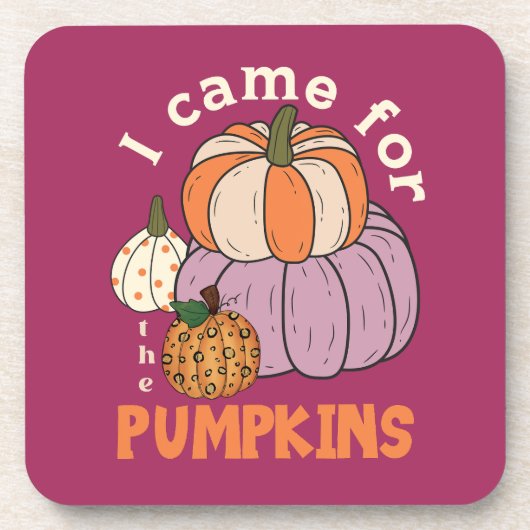 Funny Four Pumpkins Herfst Bier Onderzetter (Voorkant)