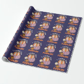 Funny Four Pumpkins Herfst Cadeaupapier (Uitgerold)