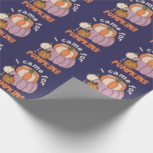 Funny Four Pumpkins Herfst Cadeaupapier (Hoek)