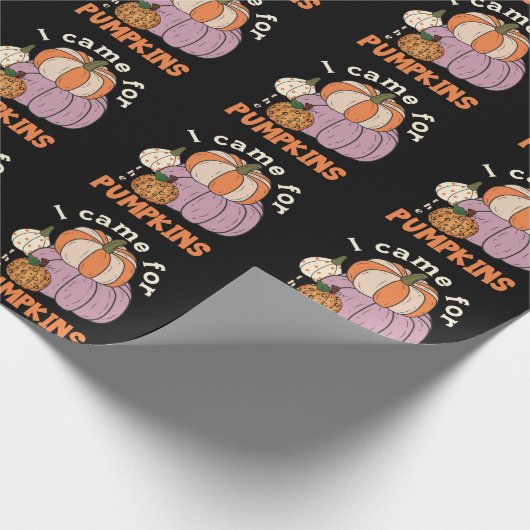 Funny Four Pumpkins Herfst Cadeaupapier (Hoek)