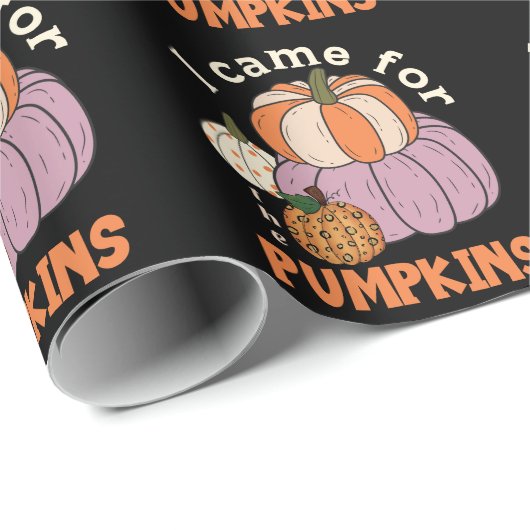 Funny Four Pumpkins Herfst Cadeaupapier (Rol Hoek)