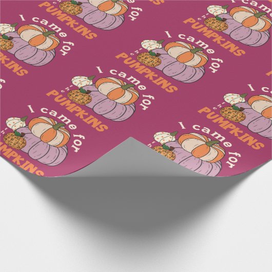 Funny Four Pumpkins Herfst Cadeaupapier (Hoek)