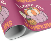 Funny Four Pumpkins Herfst Cadeaupapier (Rol Hoek)