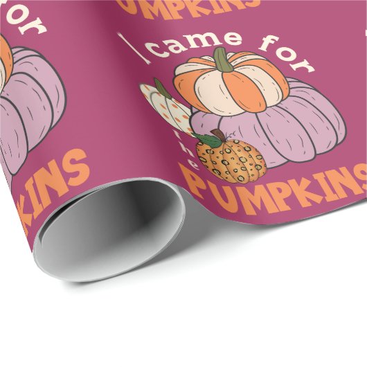 Funny Four Pumpkins Herfst Cadeaupapier (Rol Hoek)