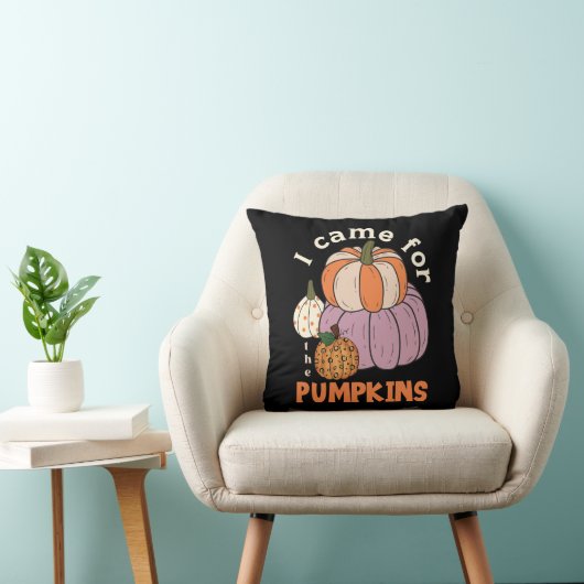 Funny Four Pumpkins Herfst Kussen (Stoel)