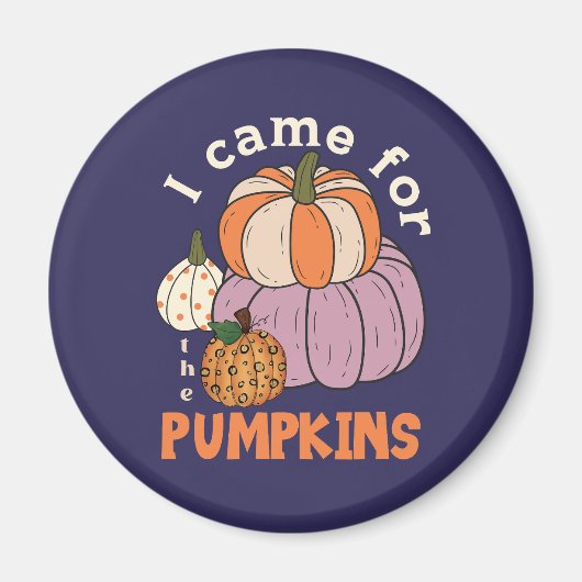 Funny Four Pumpkins Herfst Magneet (Voorkant)