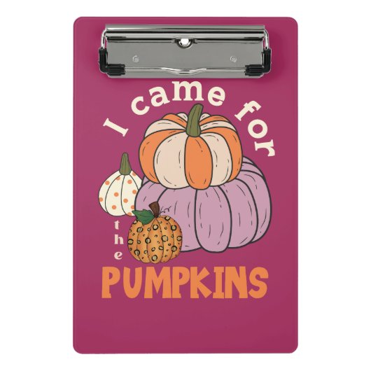 Funny Four Pumpkins Herfst Mini Klembord (Voorkant)