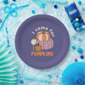 Funny Four Pumpkins Herfst Papieren Bordje (Feest)