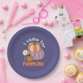 Funny Four Pumpkins Herfst Papieren Bordje (Feest)