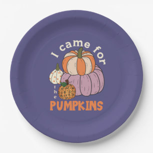 Funny Four Pumpkins Herfst Papieren Bordje