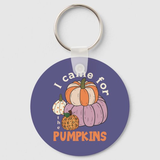 Funny Four Pumpkins Herfst Sleutelhanger (Voorkant)