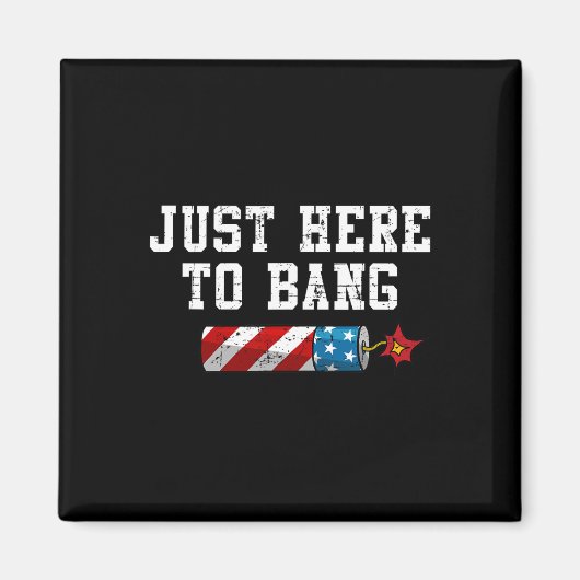 Funny Fourth Of July 4th Of July I'm Just Here To Magneet (Voorkant)