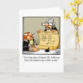 Funny Fourth of July Wenskaart Kaart (Gele Bloem)