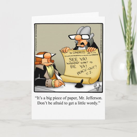 Funny Fourth of July Wenskaart Kaart (Voorkant)