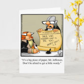 Funny Fourth of July Wenskaart Kaart (Gele Bloem)