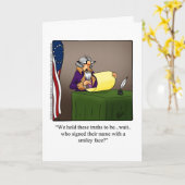 Funny Fourth of July Wenskaart Kaart (Gele Bloem)