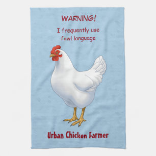 Funny Fowl Language Urban Chicken Farmer Theedoek