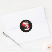 Funny Fox Animal Cute Okami Basic Japan Style Retr Ronde Sticker (Envelop)