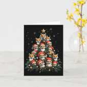 Funny Fox Christmas Foxes Xmas Tree Fox Lover Kind Kaart (Gele Bloem)
