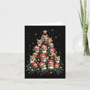 Funny Fox Christmas Foxes Xmas Tree Fox Lover Kind Kaart
