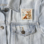 Funny Fox Dad Joke Vierkante Button 5,1 Cm (In situ)