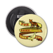 Funny Fox Duck Animal Pun Button Flesopener (Voorkant)