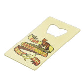 Funny Fox Duck Animal Pun Creditkaart Flessenopener (Achterkant Gekanteld)