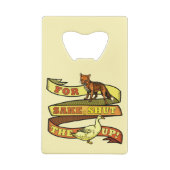 Funny Fox Duck Animal Pun Creditkaart Flessenopener (Achterkant)