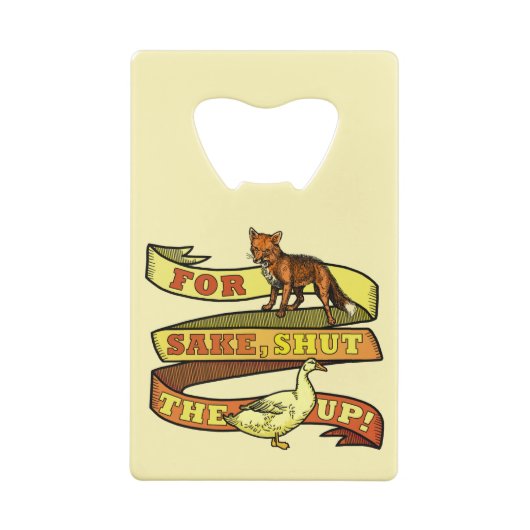 Funny Fox Duck Animal Pun Creditkaart Flessenopener (Achterkant)