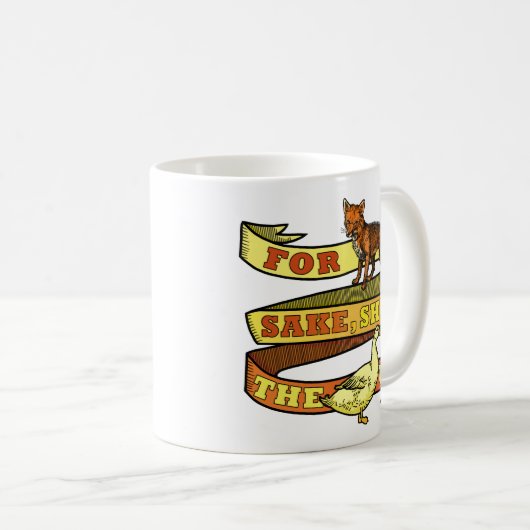 Funny Fox Duck Animal Pun Koffiemok (Voorkant rechts)