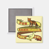 Funny Fox Duck Animal Pun Magneet (Voorkant / Achterkant)