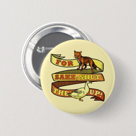 Funny Fox Duck Animal Pun Ronde Button 5,7 Cm (Voorkant /achterkant)