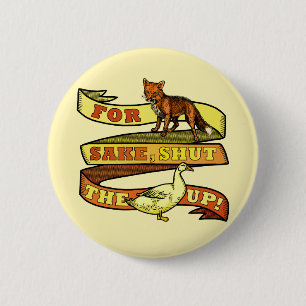 Funny Fox Duck Animal Pun Ronde Button 5,7 Cm