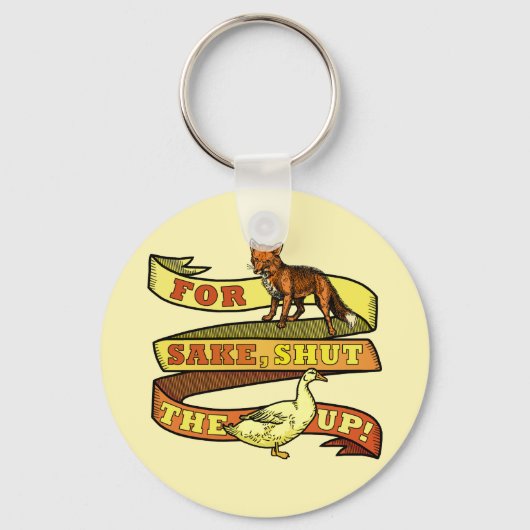 Funny Fox Duck Animal Pun Sleutelhanger (Voorkant)