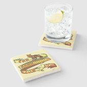 Funny Fox Duck Animal Pun Stenen Onderzetter (Zijkant)