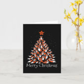 Funny Fox kerstboom Foxas Kaart (Gele Bloem)