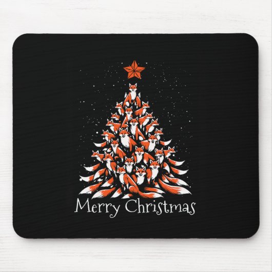 Funny Fox kerstboom Foxas Muismat (Voorkant)