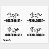 Funny Fox Rechthoekige Sticker (Vel)