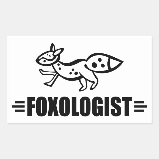 Funny Fox Rechthoekige Sticker (Voorkant)