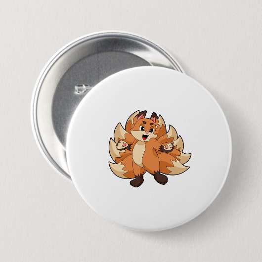 Funny Fox Ronde Button 7,6 Cm (Voorkant /achterkant)