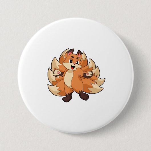 Funny Fox Ronde Button 7,6 Cm (Voorkant)
