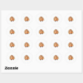 Funny Fox Ronde Sticker (Vel)
