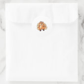 Funny Fox Ronde Sticker (Tas)