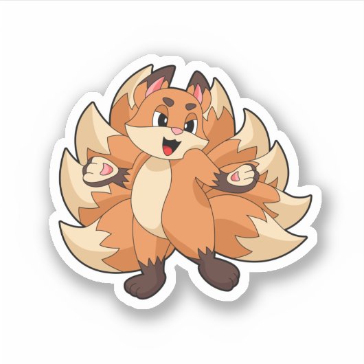Funny Fox Sticker (Voorkant)