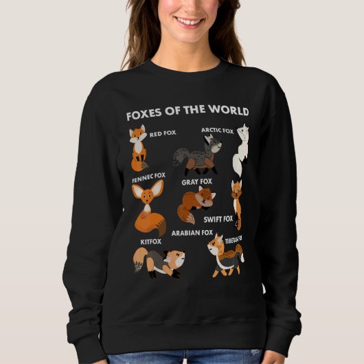 Funny Foxes Of The World Shirt Foxes Lovers Gifts  (Voorkant)