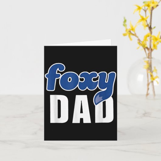 Funny Foxy Dad Kaart (Gele Bloem)